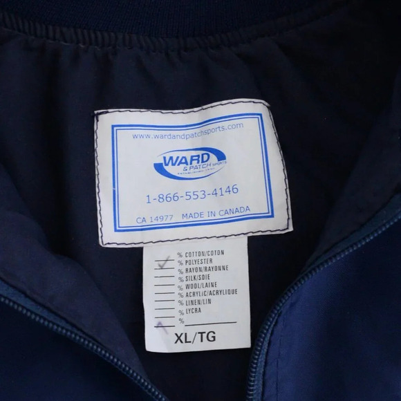 Vintage Ward & Patch Sport Navy Red  Half Zip Windbreaker Pullover Jacket XL - Picture 9 of 9